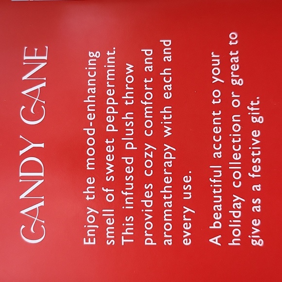 Plush throw blanket scent infused- Candy Cane scent NWT - Picture 4 of 5